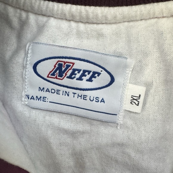 Vintage Neff Bomber  Varsity Jacket Lightweight Mens Size 2XL Maroon Made USA - Picture 3 of 9